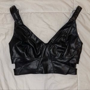 Zara Leather Top
